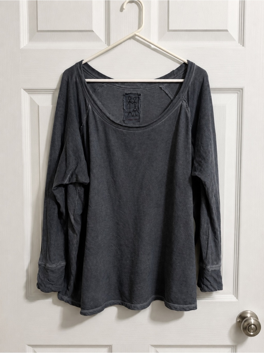 Johnny Was Washed Charcoal Long-Sleeve Tee